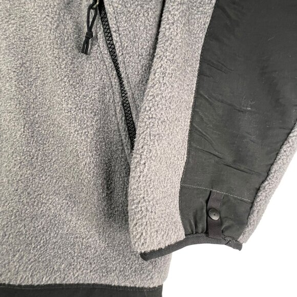 The North Face Polartec Denali Mens Full Zip Gray Black Fleece Jacket Pockets L - Picture 6 of 14